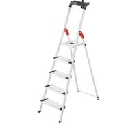 Hailo L80 ComfortLine 8040-507 aluminium Escabeau plateau porte-outils inclus Hauteur de travail (max.): 2.8 m argent, noir, rouge EN 131 5.7 kg