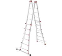 Hailo M80 7524-157 aluminium Echelle télescopique Hauteur de travail (max.): 6.75 m argent 17 kg