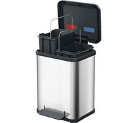 Hailo Öko Duo Plus 22 Couvercle avec mécanisme Soft-Close Collecteur de déchets argenté - 22 l ; 622220