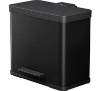 Hailo öko trio plus L 6332600 Poubelle 27 l Tôle dacier (L x l x H) 470 x 470 x 430 mm noir mécanisme à pédale 1 pc(s)