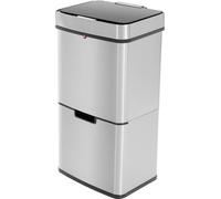 Hailo Öko Vario XL 6560010 Système de tri des ordures 50 l acier inoxydable, plastique (l x H x P) 420 x 785 x 315 mm argent anti-traces de doigt, ouverture