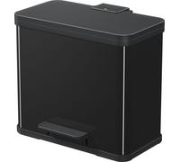 Hailo 0630-260 Poubelle à Pédale, Acier Inoxydable, Noir, 44.5 x 47.5 x 34.5 cm