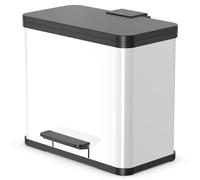 Hailo Poubelle À Pédale Oko Duo Plus Taille L 17+9 L Blanc 0630-230