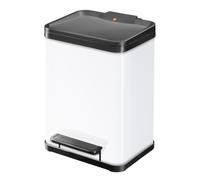 Hailo Poubelle à pédale Oko Duo Plus Taille M 2x9 L Blanc 0622-230