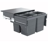 Hailo Poubelle De Cuisine Intégrée Avec Tirage Avant 60Cm Auto-Refermante 4X13 L