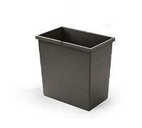 Hailo Poubelle intérieure en plastique - Gris ardoise - 28 l - Poubelle à double anse
