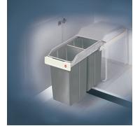 HAILO poubelle Multi-Box 2 x 15 l L260xP510xH460mm gris (9000463418)