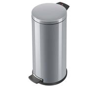 Hailo ProfiLine Solid 20. Collecteur de déchets à pédale compact, argenté