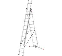 Hailo ProfiLOT S100 ; L'échelle combinée en aluminium en 3 parties avec système LOT 3x12 barreaux