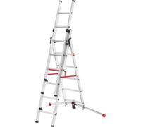 Hailo ProfiLOT S100 ; L'échelle combinée en aluminium en 3 parties avec système LOT 3x6 barreaux