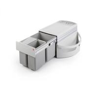 Hailo Rondo 2 plus Système de Tri des Déchets 3 Compartiments Gris Couvercle