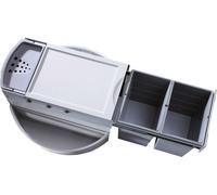 Hailo Rondo Comfort 2, poubelle intégrée dans un meuble d'angle, système de séparation de la cuisine