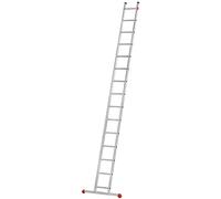Hailo S60 ProfiStep UNO Échelle en Aluminium - Échelle légère avec 15 échelons - Échelle de sécurité avec Grande Surface d'appui - Hauteur de Travail jusqu'à 515 cm - Poids 7,9 kg - Argent