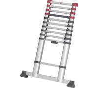Hailo T80 FLEXLINE 7113-111 aluminium Echelle télescopique Hauteur de travail (max.): 3.95 m argent, noir, rouge DIN EN 131 10.7 kg
