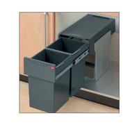 Hailo Tandem 2x15 Litre 2fach Récipient pour Déchets Séparateur Tri des De 30er