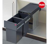 Hailo Tandem 2x15 Litre 2fach Récipient pour Déchets Séparateur Tri des De 30er