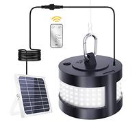HAILOLY Lampe Solaire Extérieur et Intérieur, 160 LED 3 Mode Lampe Suspendue Solaire Exterieur avec Télécommande, étanchéité IP65, Angle d'éclairage 360 ° Applique Murale Solaire pour Jardin, Pergola