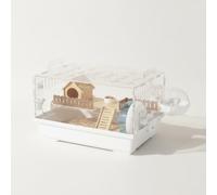 Hailong Ming Cage Hamster, Habitat Rongeur, 2 Niveaux, Assemblage, Parc pour Petits Animaux, Installation d'habitat, pour Petits mammifères, Blanc, Style to 1, Blanc
