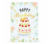 Hailong Ming Carte Professionnelle en Papier, Carte d'anniversaire 25K-Bleu