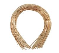 Hailong Ming Lot de 50 Bandeaux Métalliques pour Projets de Bricolage - Accessoires pour Cheveux, Or