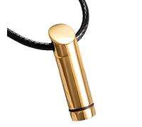 Hailong Ming Urne de Crémation Collier Souvenir Bijou Porte-cendres Parfumé Étanche Acier Inoxydable Convient pour Hommes Femmes Mémoire Disparus