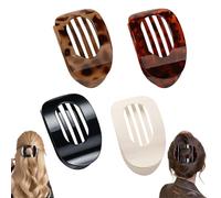Hailoyearn Hair Clips, Casual Versatile Solid Colour Lay Flat Hair Clip, Large Flat Hair Clips for Women Thick/Thin Hair, Simple and Comfortable for Daily Styling (4Pcs-A)