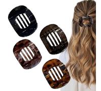 Hailoyearn Hair Clips,Hailoyearn Flat Hair Clips for Women,Hailoyearn Casual Versatile Solid Colour Lay Flat Hair Clip,Volume Flat Top Round Clip for Thick or Thin Hair (B Set)