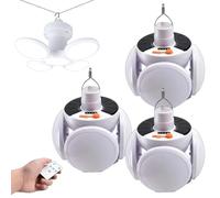Hailoyearn Solar Light, 2 in 1 Folding Solar Lamp, USB Solars Charging, Hanging Foldable, Remote, 5 Modes, Portable for Camping, Hiking, Outdoor (3 Pcs)