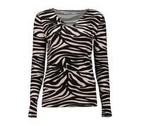 Hailys Damen T-Shirt Zebra-Muster V-Ausschnitt