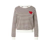 Hailys Sweat-shirt 'Ne44va' chocolat / rouge / blanc, Taille L