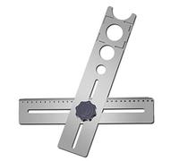 HAIMEN Ceramic Tile Hole Locator - Alésage de perçage en céramique portable Punch Locator en acier inoxydable DIY Outil de mesure pour céramique Tile Spacer Family Maintenance