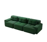 HAINEW Canapé modulaire moderne, en velours côtelé, avec accoudoirs et coussins incurvés, à monter soi-même, sans montage, canapé compressé sans boneless, canapé d'angle en forme de L/U, 2 à 4 places