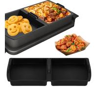 Hainue 2 Pièces Plat de Cuisson en Silicone Accessoire Moule de Cuisson,Séparateurs de Cuisson compatible avec Tefal OptiGrill XL,Tefal OptiGrill XL,pour Rôtir,Pâtisserie,Barbecue