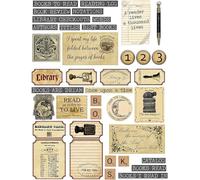 Haione Ephemera Lot d'étiquettes autocollantes vintage en papier pour scrapbooking, journal intime, fabrication de cartes