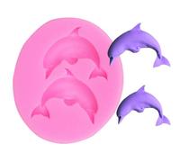 Haione Moule à Fondant en Silicone Dauphin,Moule à gâteau au Chocolat,Outils de décoration pour Biscuits,Bougies,savons et Bonbons Faits Maison.