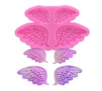 Haione Moule en Silicone Ailes d'ange en Forme de Plumes pour Fondant,Chocolat et gâteaux-Outils de décoration pour la pâtisserie,Biscuits,Savon,Bougies et Bonbons-(#1)