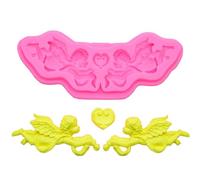 Haione Moule en Silicone Anges pour Fondant,Chocolat,gâteau,décoration,Outils de pâtisserie pour Biscuits,Savon,Bougies,Bonbons-(#1)