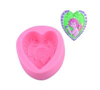 Haione Moule en silicone en forme d'anges pour décoration de gâteau au chocolat, outils de cuisson pour biscuits, glaçons, bougies, bonbons, savon (#3)