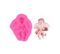 Haione Moule en silicone en forme d'anges pour décoration de gâteaux au chocolat, biscuits, glaçons, bougies, bonbons et savon (#2)