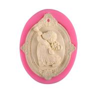 Haione Moule en silicone en forme d'anges pour décoration de gâteaux au chocolat, biscuits, glaçons, bougies, bonbons, savon (#1)