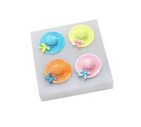 Haione Moule en silicone en forme de chapeau de paille pour décoration de gâteau au chocolat, outils de cuisson pour biscuits, glaçons, bougies, bonbons, savon