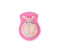 Haione Moule en silicone en forme de pied de bébé pour décoration de gâteau au chocolat, outils de cuisson pour biscuits, glaçons, bougies, bonbons et savon (#2)