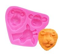 Haione Moule en Silicone Girafe Lion Singe Fondant,Chocolat,gâteau,décoration,Outils de pâtisserie pour Biscuits,Bougies,savons et Bonbons Faits Maison.
