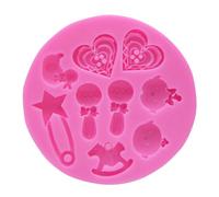 Haione Moule en Silicone pour Fondant,gâteau au Chocolat et Autres vêtements,Poussette,Trottinette,Pince à Cheveux,Outil de décoration et de pâtisserie pour Biscuits et Bonbons (#4)