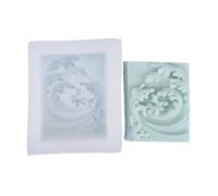 Haione Sea Wave Moule en silicone pour décoration de gâteau au chocolat pour biscuits, glaçons, sucre, bonbons, savon (#5)