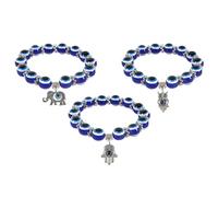 HAIOPS Bracelet bleu turc mauvais œil pour femmes, filles, garçons, 3 pièces