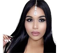 Hair Accessories Women Girl Rhinestone Forehead Headband Trend Head Chain Eyebrow Drop pour les occasions spéciales et les festivals(Silver 1)