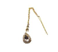 Hair Accessories Women Girl Rhinestone Forehead Headband Trend Head Chain Eyebrow Drop pour les occasions spéciales et les festivals(Gold 1)