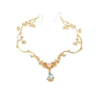 Hair Ancient Clothing Accessories Fringed Eyebrow Pendant Headgear Princess Hair Chain pour les occasions spéciales et les festivals(Gold)