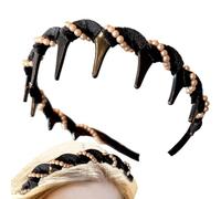 Hair Bands Vintage Cranium Headbands, Non-Slip Teeth Hoop Design, Flexible Stylish Hairband Accessory for Daily Sports Gym Wedding School Work Travel Party Dating Birthday Use